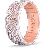 Enso Rings Summer Etched Silicone Ring - Ultra Comfortable, Breathable, and Safe