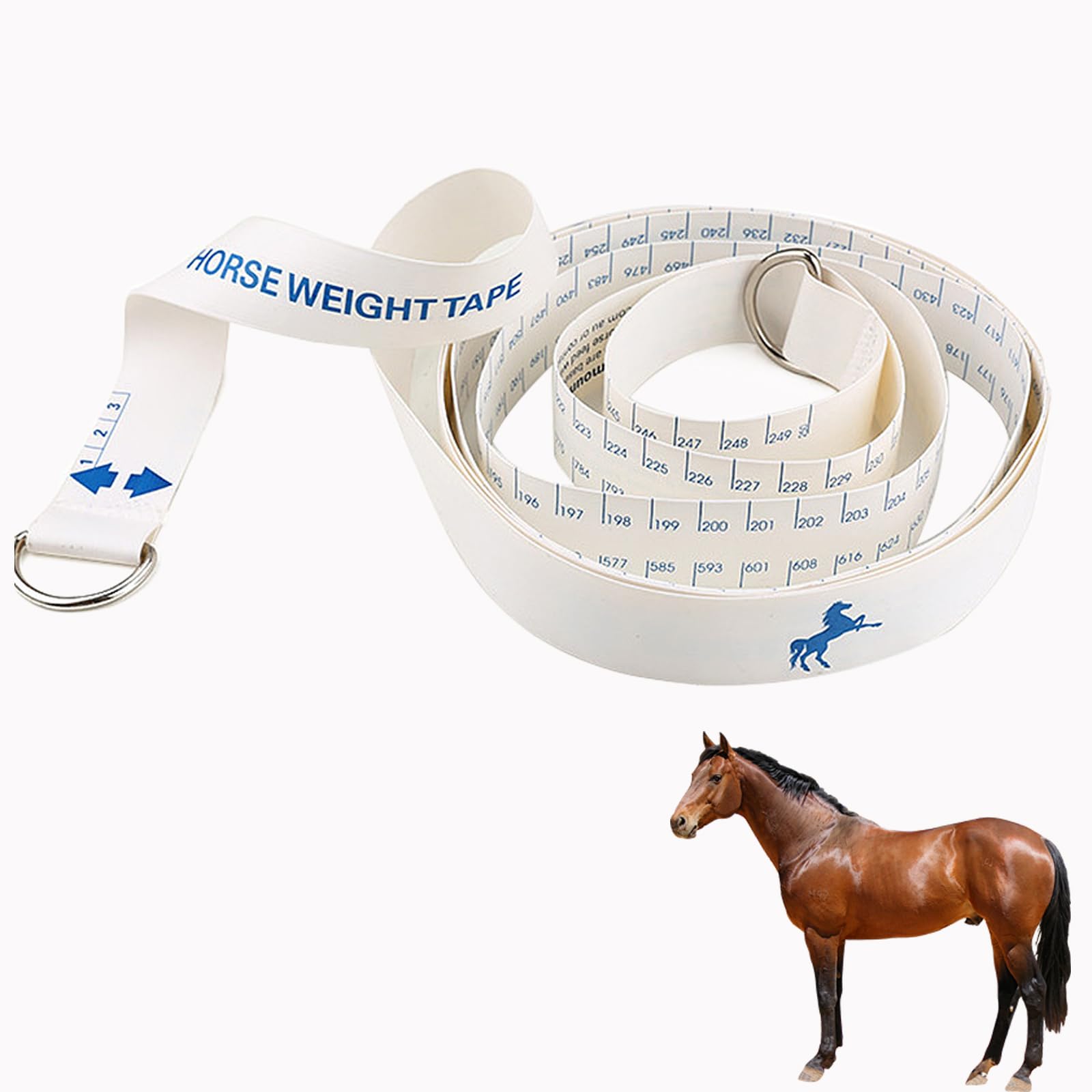 Horse Weight Tape, Portable Horse Measuring Stick for Height and Weight Double Scale Horses Waist Measuring Tape, Easy-Measure Height and Weight Tapes, Animal Weight Tapes Horses Tapees Measure