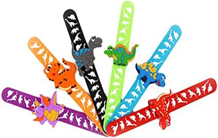 Dinosaur Snap Bracelets Packung Mit 6 Snap Bracelets Perfect Dinosaur Slap Bands Kindergeburtstagsspielzeug Fur Jungen Snap Armband Gossip Armband Party Tasche Fur Kinder Und Madchen Amazon De Kuche Haushalt