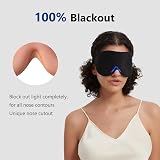 ALASKA BEAR 100% Blackout Sleep Mask with 3D Eye Cups, Earplugs Dusty Pink view 3