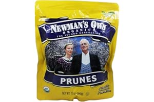 Newman's Own Organics California Prunes, 12-Ounce Pouches (Pack of 6)