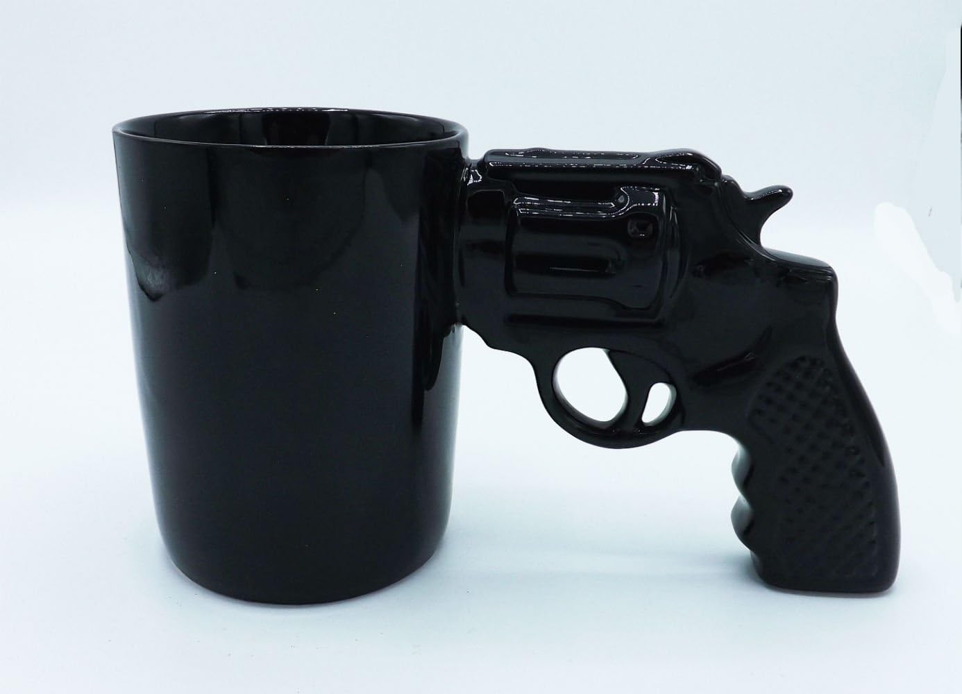 Novelty Black Ceramic Pistal Coffee Mug Gun Cup