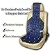 Zento Deals Pair of Black Premium Quality Natural Wooden Beaded Seat Massage Cushion- Universal Good Ventilation Car Seat Cushion