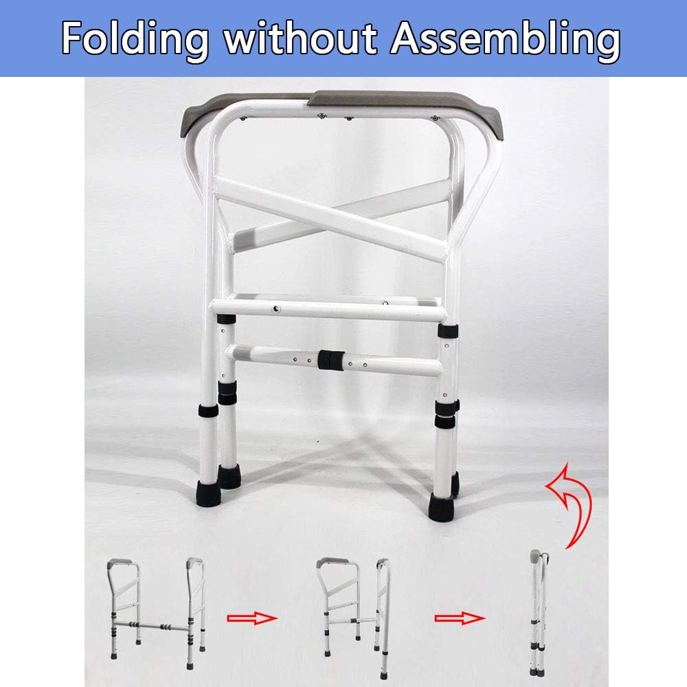 JeKaVis Upgrade Anti-Slip Toilet Safety Rails 330lbs Adjustable Handrail Grab Bar Support Assist for Seniors, Handicap & Disabled, Free-Assembly, Fit Most of Toilets: Health & Personal Care