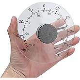 Outdoor Window Thermometer, Stick On Window Thermometer Temperature Indoor/Outdoor Waterproof Transparent Dial No Battery Required Round 4.3 Inch Diameter