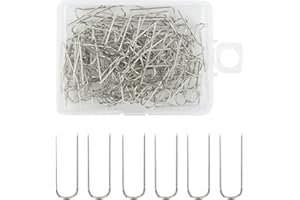 TKYPZY 100 Pieces U Shaped Fork Pins for Sewing Double Blocking Pins U-Pins for Jewelry Display Craft DIY Multipurpose Straight Pins for Fabric Quilting Crafts Making Home Decor Needlecrafts Pin U Pin Needle