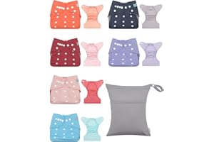 ALVA Baby Cloth Diaper Covers with One Wet Bag, Swim Diaper,Cloth Nappy Shell Baby Girls and Boys