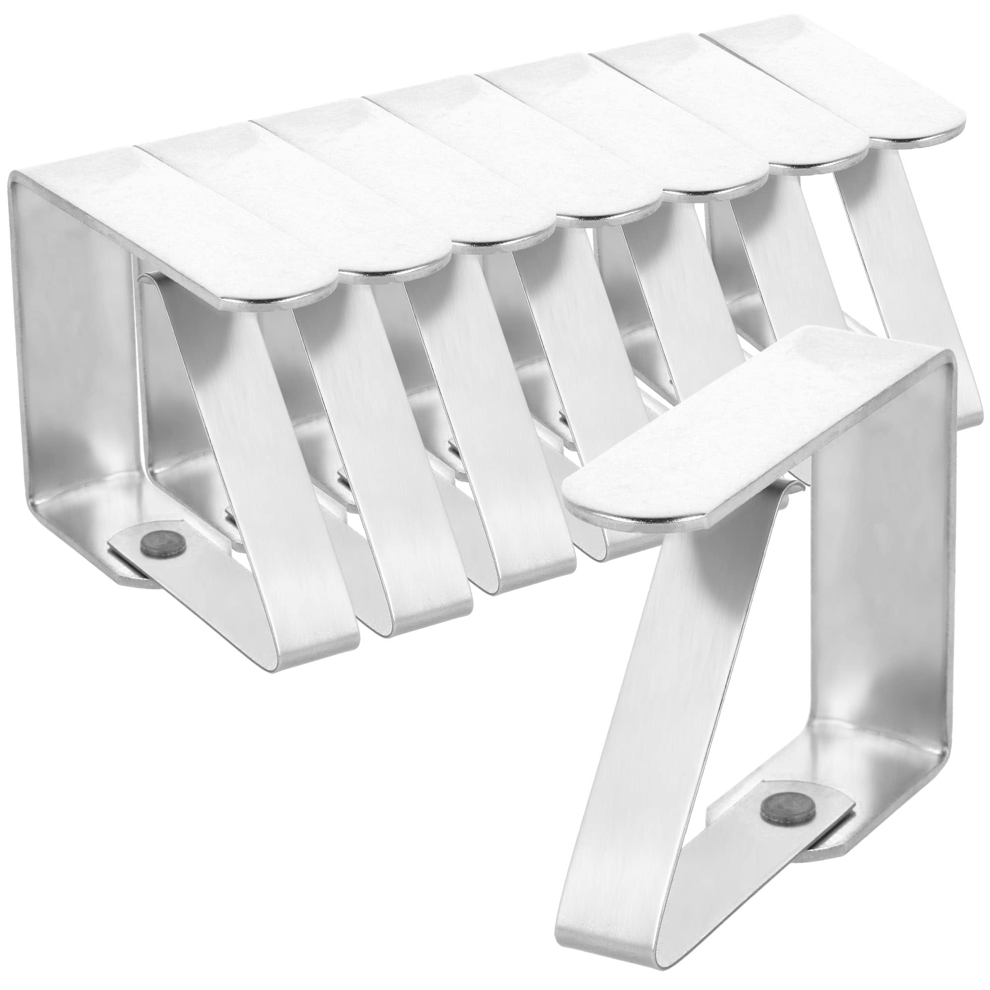 com-four® 8x Premium tablecloth clamp - Table clamps made of stainless steel - Tablecloth clamp rustproof for inside and outside