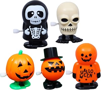 Toyvian 5 Piezas Juguetes de Cuerda de Halloween Calabaza Calavera Fantasma Novedad Saltando Juguetes para niños niños: Amazon.es: Juguetes y juegos