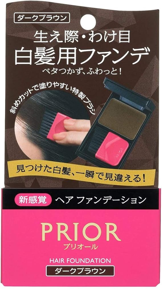 Amazon プリオール ヘア ファンデーション ダークブラウン 白髪用ファンデーション 3 6g プリオール Prior ビューティー 通販