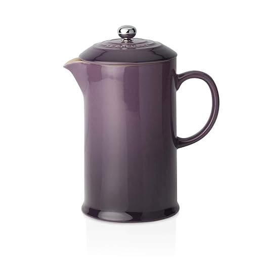 LE CREUSET - Cafetera de émbolo de gres, 750 ml, Color Cassis: Amazon