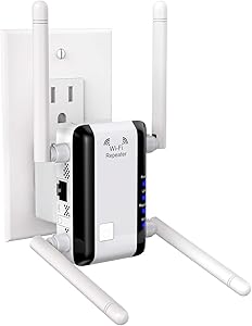 iMitlink WiFi Range Extender, 1200Mbps Super Booster WiFi Repeater, Dual Band Signal Booster for Home Wireless with Ethernet Port, up to 1200 sq.ft 20 Devices 2.4 & 5 Ghz Four Antennas