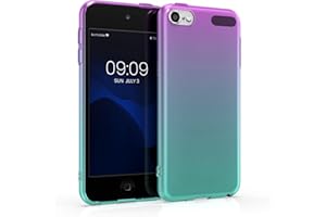 kwmobile Clear Case Compatible with Apple iPod Touch 6G / 7G (6th and 7th Generation) - TPU Backcover - Bicolor Violet/Blue/T
