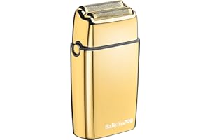 BaBylissPRO METALFX Double Foil Shaver, Handheld Electric Razor for Travel, Portable Cordless Close Face Shaver for Head, Beard, & Neck