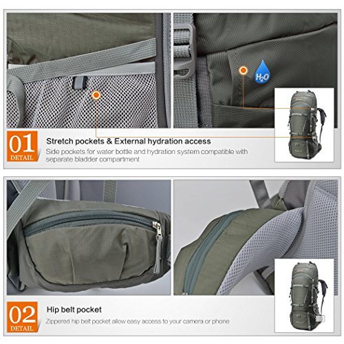 Mountain Top Backpack MOUNTAINTOP 70L Internal Frame Backpack With