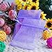100pcs Purple Organza Drawstring Pouches Jewelry Party Wedding Favor Gift Bags 2.3