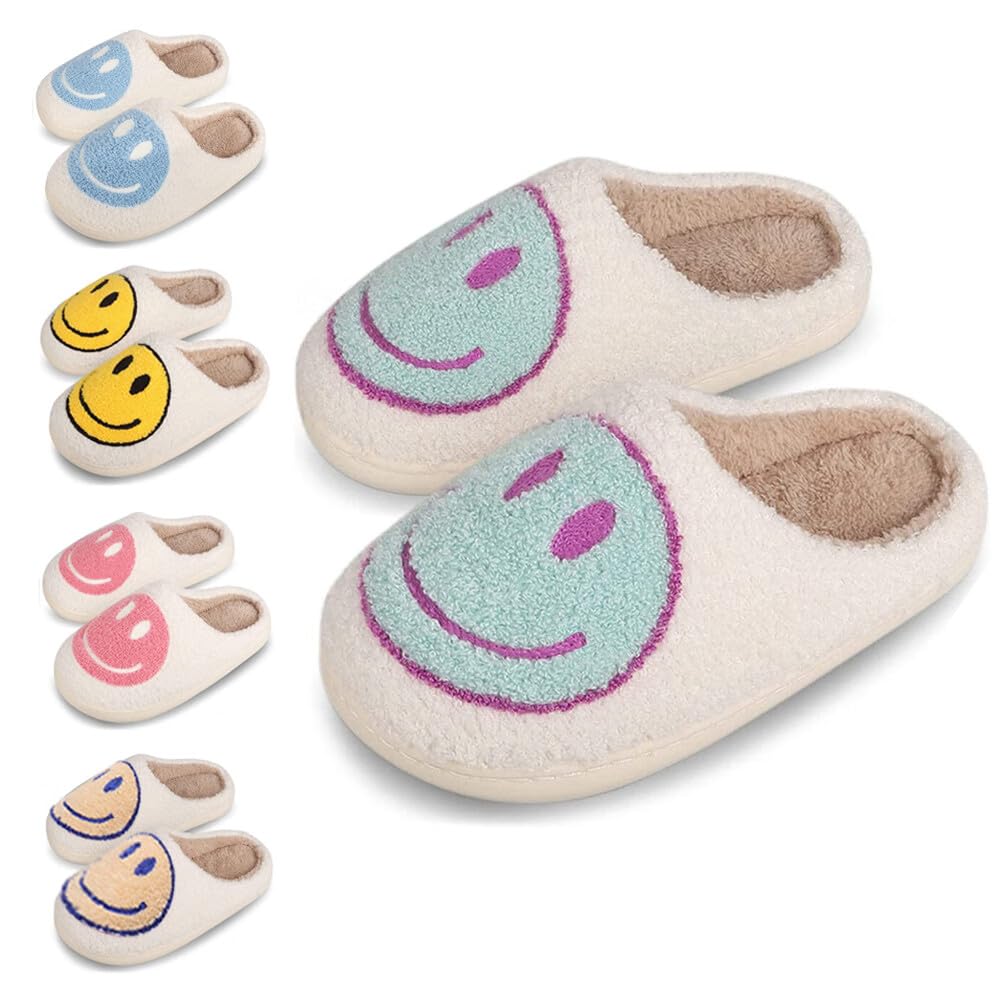dubuto Smile Face Slippers for Girls Boys, Cute