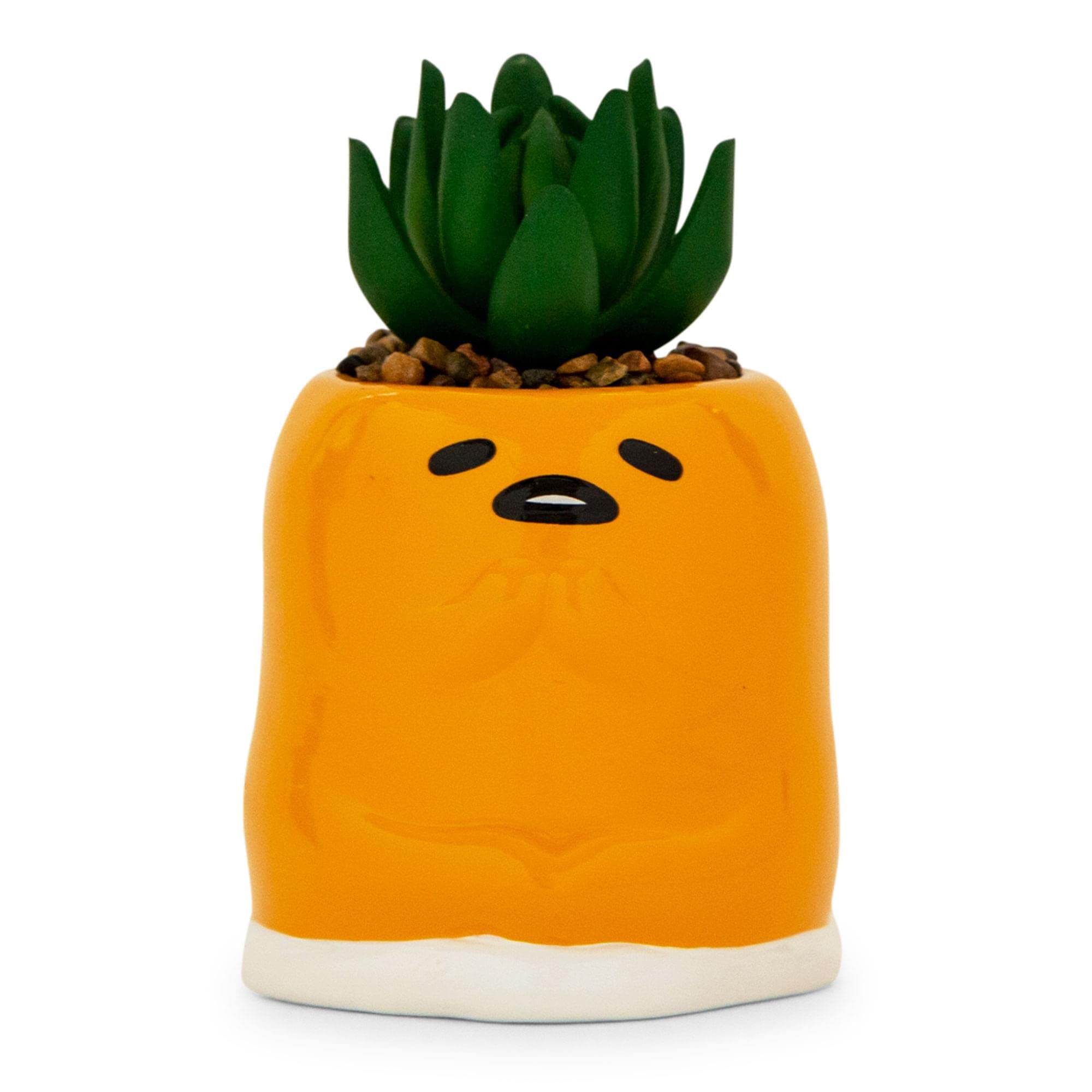 Sanrio Gudetama Meditation 3-Inch Mini Planter With Artificial Succulent — image 1