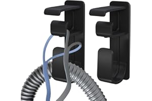 AkioPey 2PCS CPAP Hose Holder Hanger cpap Mask Hook & Tubing Holder for Bed with Anti-Skid Function Avoids Hose Tangle and 4 Removable Refill Strips（Damage-Free Hanging） cpap Machine Supplies