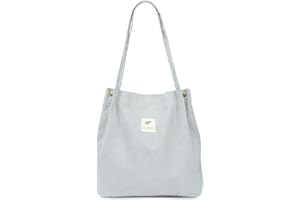 Cloele Corduroy Tote Bag for Women Cute Tote Bag with Inner Pocket for College Work Beach Grocery
