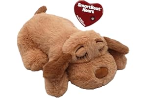 Snuggle Puppy Junior, Heartbeat Puppy Toy for Small Breeds, Smaller Plush Dog Toy with Real-Feel Pulse, Designed for Crate Us