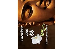 Calendrier 2026 conscience active: 12 mois de phrases de réflexion avec photos zen et espace pour vos notes