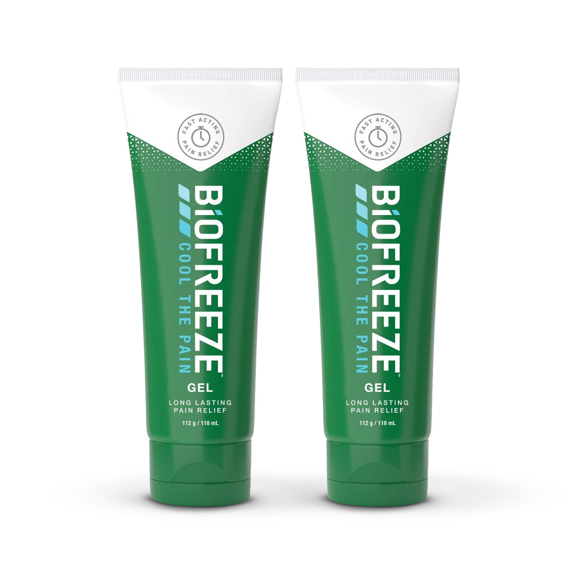 Biofreeze Gel, 118ml X 2, Cold Relief, Cooling Gel, Cold Therapy, Back Pain, Neck Pain, Muscle Pain Relief, Joint Pain, Long Lasting, Cools Pain, Muscles, Bones And Joints, Pain and Fever