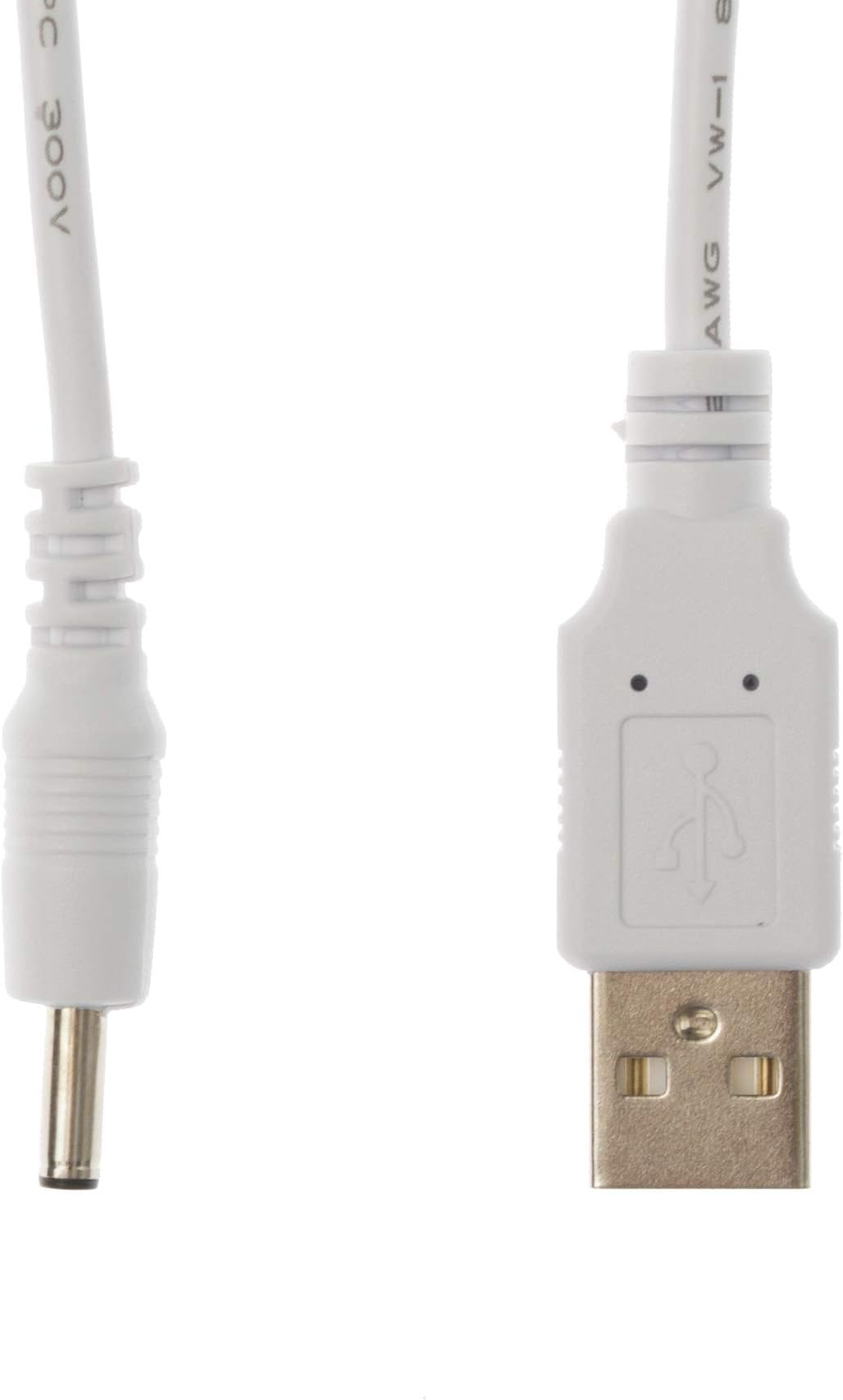 Kingfisher Technology - 2m White USB Charger Charging Power Cable Lead Adaptor (22AWG) Compatible with Amcrest IP2M-841EB/W IP Camera