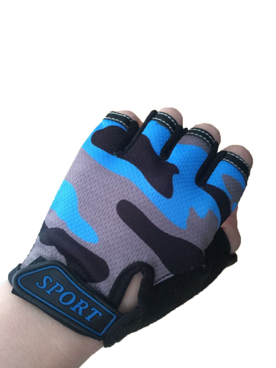 EurHouse Fingerless Kids Bike Gloves Anti-slip Half Finger Cycling Running Biking Mittens Girls Boys Children 4-12Y (Grey)