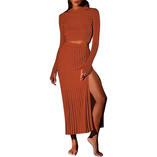 Amazon.com: KANSOON Knitted Two Piece Outfit for Women