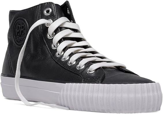 black leather pf flyers