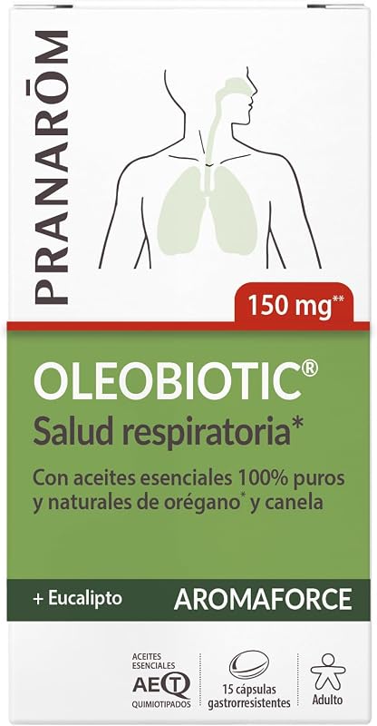 - Aromaforce Oleobiótico - Saúde Respiratória - 100% Óleos Essenciais Puros e Integrais - 15 cápsulas
