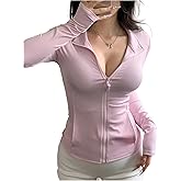 SOLY HUX Women's Zip Up Workout Jackets Long Sleeve Slim Fit Lightweight Athletic Jacket with Pockets