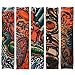 Bundle Monster BMC Cool 10pc Biker Inspired Fake Temporary Tattoo Sleeves Body Art Arm Stockings - Designs Dragon, Dancer, Etc.