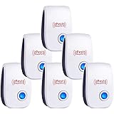 Ultrasonic Pest Repell-er 6 Packs, Bug Repell-ent Indoor Plug Pest Con-trol, Mosquito Repell-ent, Electronic Repell-ent for A