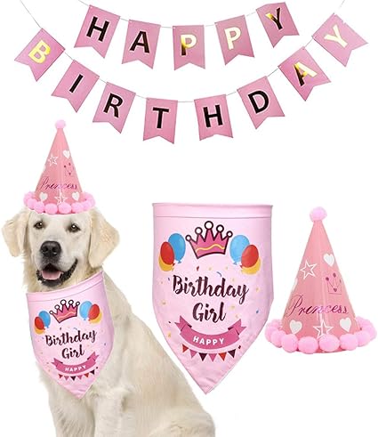 Amazon Com Yosbabe Dog Birthday Decorations Kit Dog Birthday