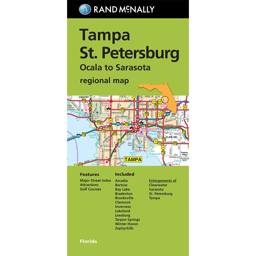 Folded Map Tampa And St Petersburg Regional Map Rand Mcnally