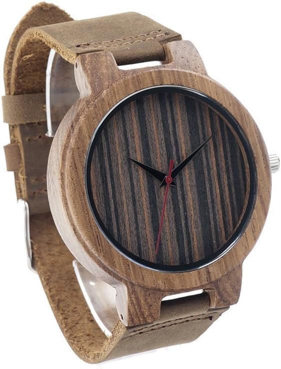 Custom Personalized Engraved Hand Made Unisex Natural Bamboo Wooden Dial Wrist Watch