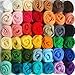 37 Colors Wool Roving  Fibre Wool Yarn Roving for Needle Felting Hand Spinning DIY