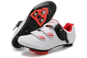 Vicogn Indoor Cycling Shoes for Men Women Compatible with Peloton Bike Pre-Installed with Look Delta Cleats Outdoor Road Biki