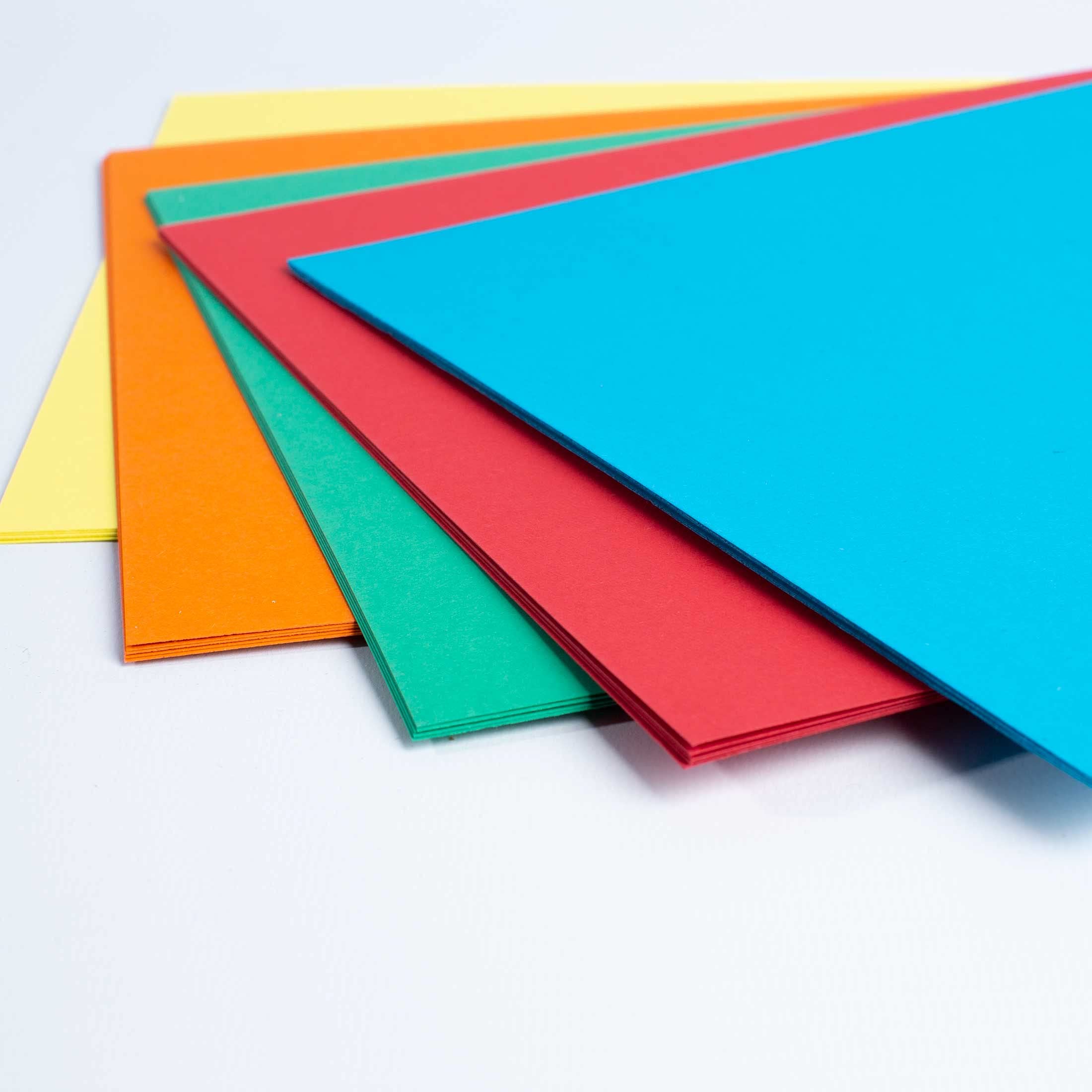 House of Card & Paper A4 210 GSM Card - Assorted Bright Card (Pack of 100 Sheets)