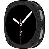 RICHONE Compatible with Samsung Galaxy Watch 8 40mm Bumper Case, Rugged Case for Samsung Watch8 Military Grade Durable Protective Cover, Flexible Shock Proof, Black,40MM
