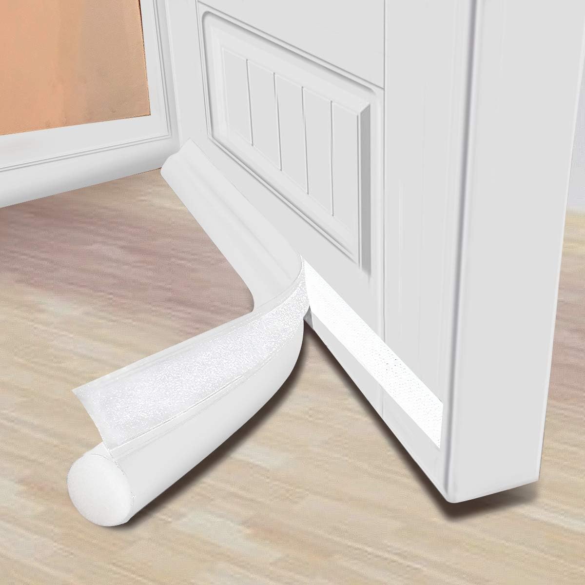 Draft Stoppers - MAXTID White Door Draft Stopper 32 Inch Under Door Seal Crack Sealer Door Bottom Seal Soundproof Door Insulation Gap Blocker