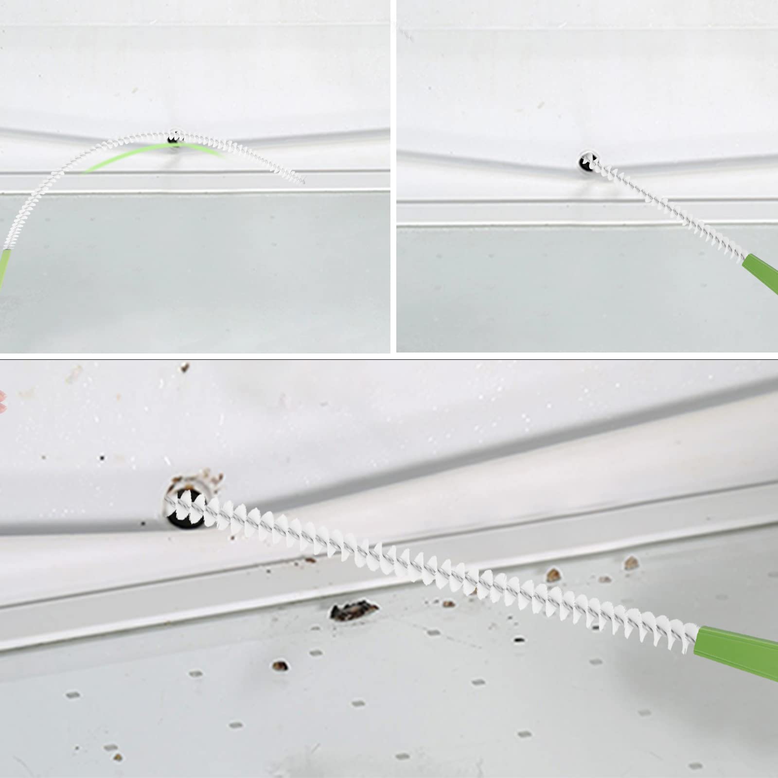 Sewer Drain Brush, Drain Clog Remover, 19.7inch Flexible Long Pipe Snake Hair Clogs Catcher Cleaner Tool for Toilet, Kitchen Sink, Sewer Drain, Bathroom Tub