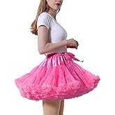 Petticoats for Women Tutu Skirts Elastic Waist Chiffon Princess Soft Ballet Dance Cosplay Lolita Fluffy Skirt