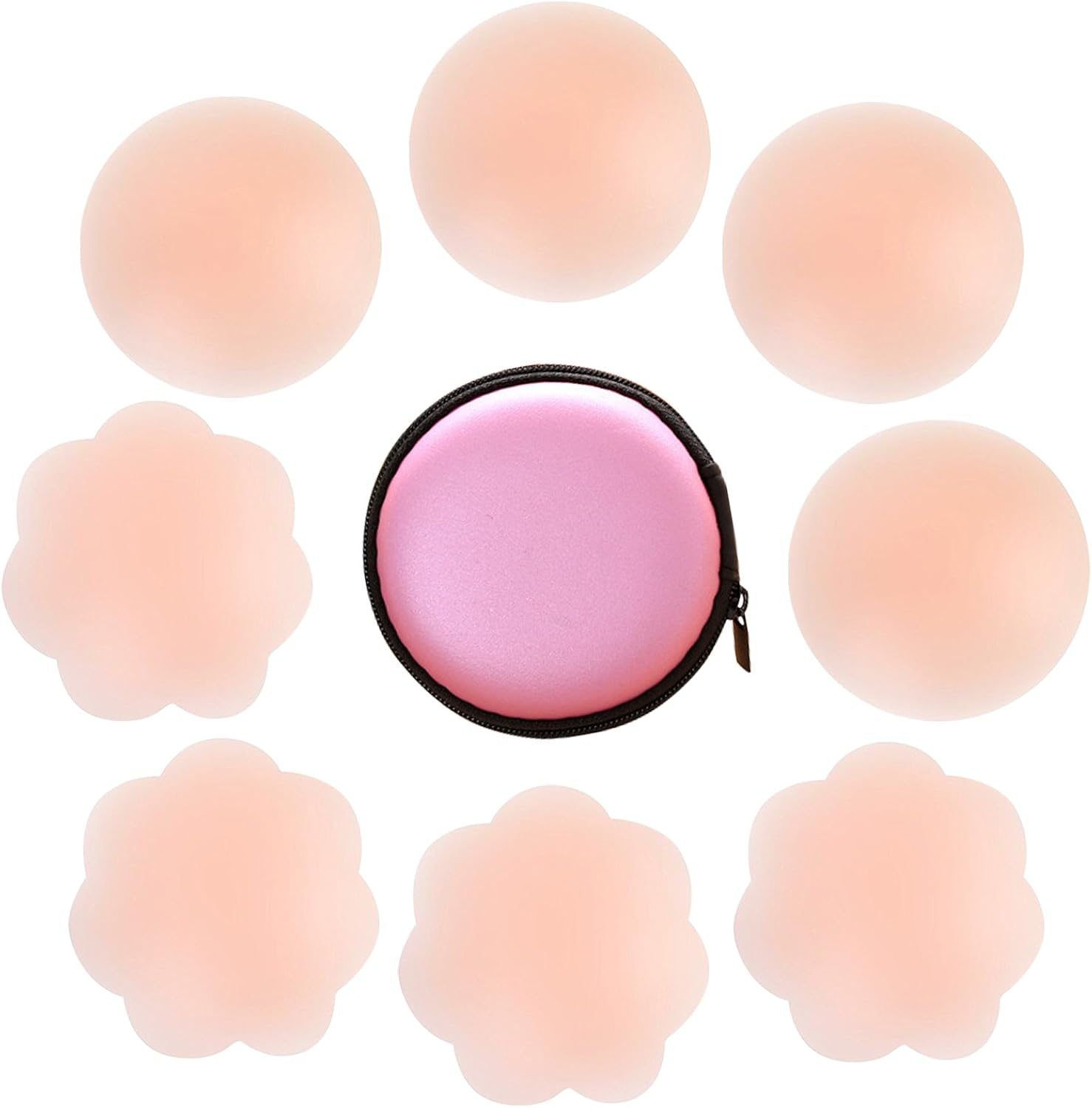 JL&LJ Silicone Nipple Covers (4 Pairs) Women Reusable Adhesive Breast
