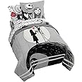 Jay Franco Disney Nightmare Before Christmas Moonlight 5 Piece Twin Bed Set - Includes Reversible Comforter & Sheet Set - Features Jack Skellington and Sally - Super Soft Microfiber