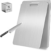 Katuchef Titanium Cutting Board, 2026 New 100% Pure Titanium Cutting Boards for Kitchen, Titan Cut Pro Non Toxic Double Sided Chopping Board, Dishwasher Safe Durable Cut for Meat Fruit Vegetable(M+XL)