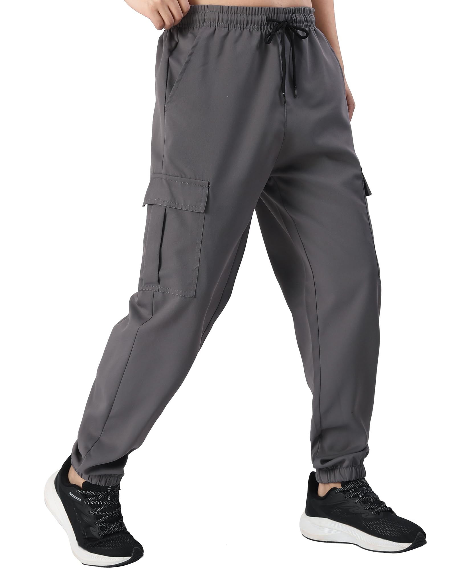 thumbnail image 2 of Men's Wild Cargo Pants With Drawstring | Plus Size Athletic Joggers With Elastic Waist 2 of 12