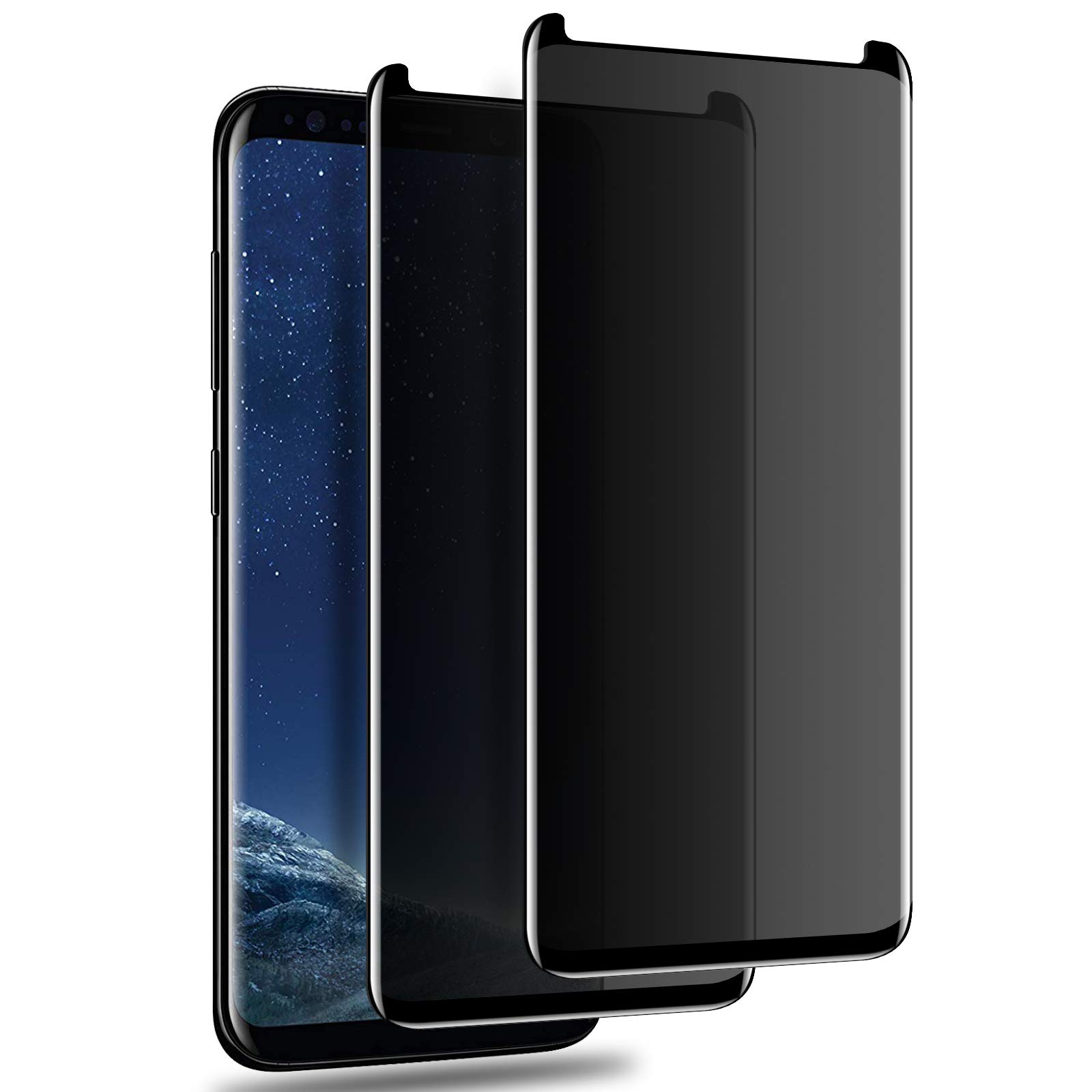 LYWHL 2 Pack for Samsung Galaxy S9 Plus Privacy Screen Protector, Anti-Spy 9H Hardness Tempered Glass Film for Galaxy S9 Plus / S9+ / S8 Plus / S8+ [Case Friendly] [Bubble Free]